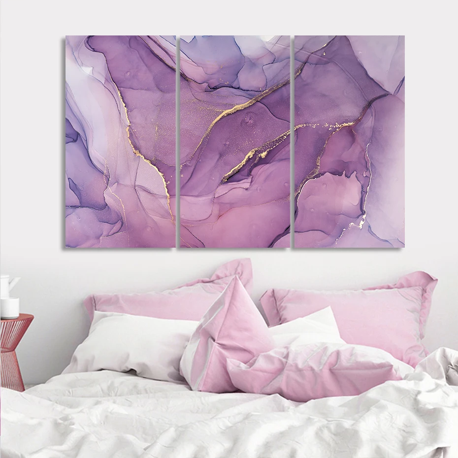 

Modern Abstract Clove Marble Artwork DIY 3 Canvas Paintings Stretched Posters Prints Wall Art Picture Living Room Home Decor
