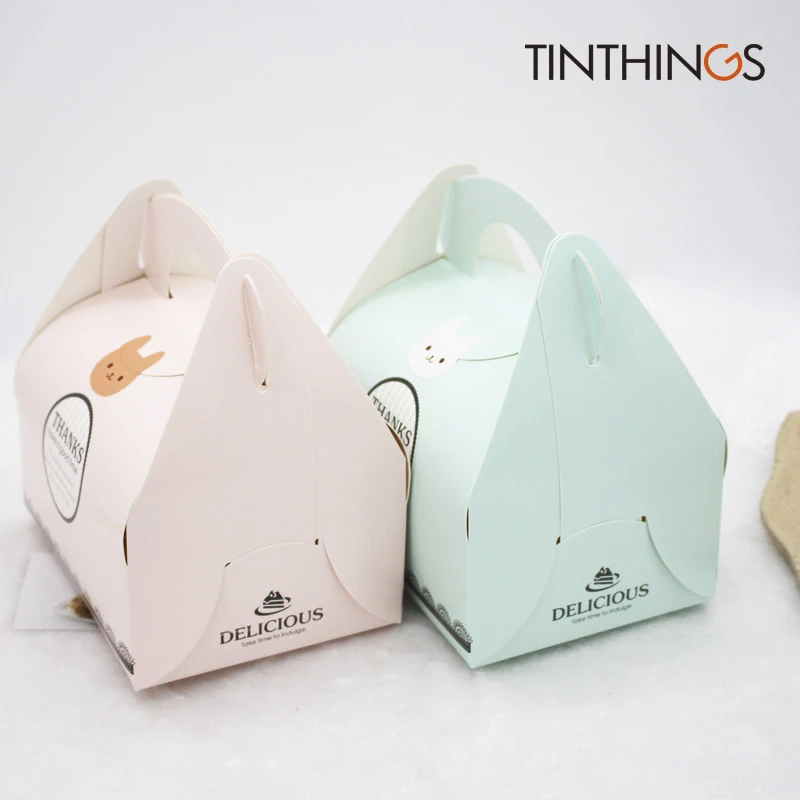 100 шт. бумажная коробка для конфет с ручкой мусс Маффин упаковка торта Свадебная