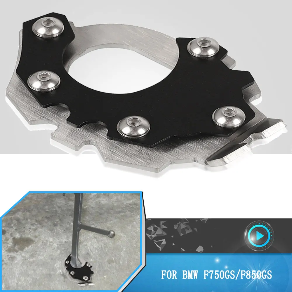 

Motorcycle Kickstand Side Stand Enlarge Extension FOR BMW F750GS F850GS F 750GS 850GS F750 F850 GS f850gs Pad Support Accessorie