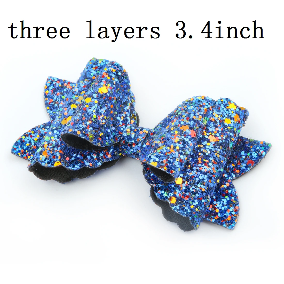 three layers-8 1 шт., заколки для волос для девочек, блестящие банты с зажимом, 3 дюйма, заколка-бабочка, заколки для волос, принт в виде сердца, звезды, патриотизм, точечный дизайн - Цвет: three layers-8