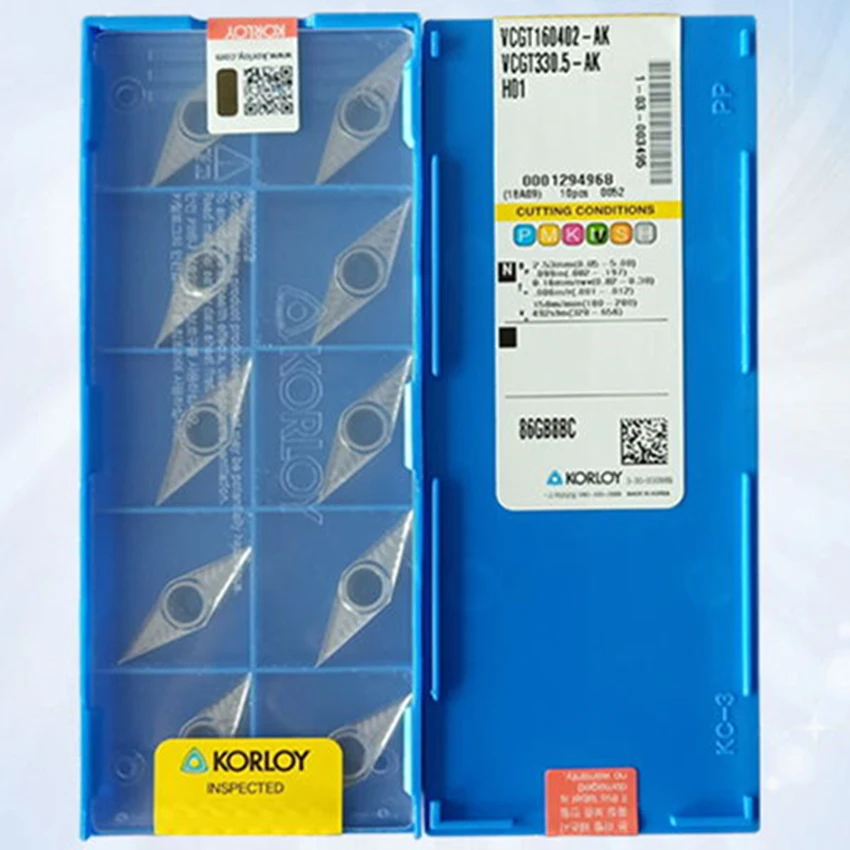 

VCGT160402-AK H01/VCGT160404-AK H01/VCGT160408-AK H01/VCGT160412-AK H01 CNC Carbide Inserts Turning inserts For Aluminum