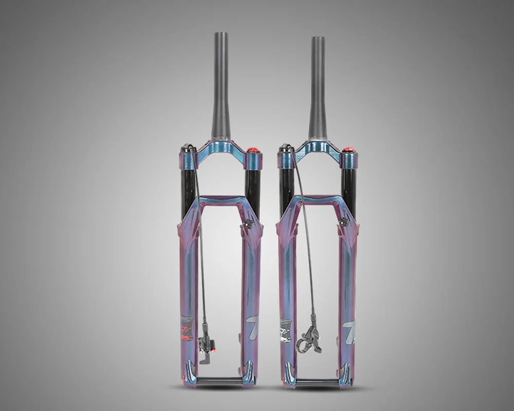 Вилка для горного велосипеда через ось 15*100 мм пневматическая подвеска с