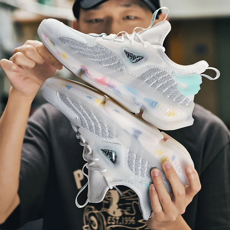 

Новинка лета 2021, модная дышащая мужская уличная спортивная беговая Обувь из сетчатого материала