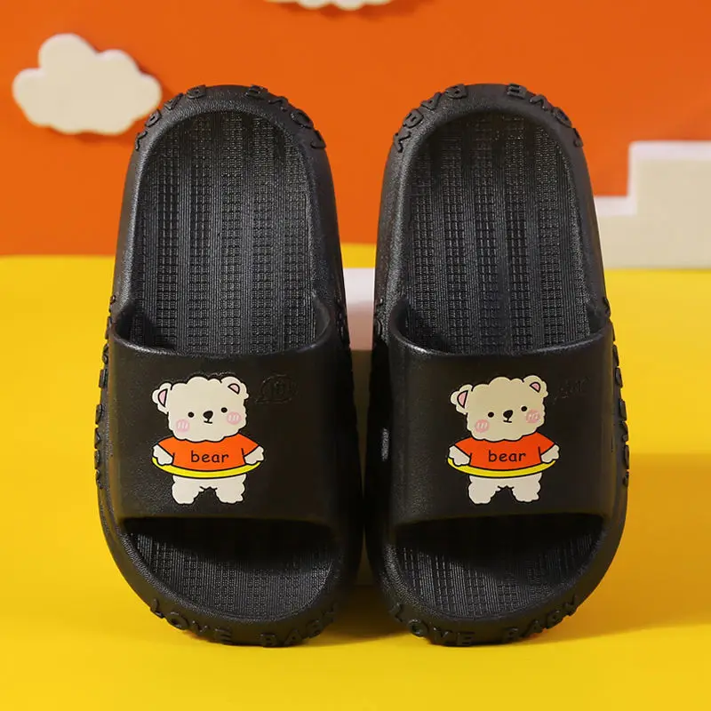Детская нескользящая обувь Teddy Bear домашние Тапочки для ванной летняя Милая