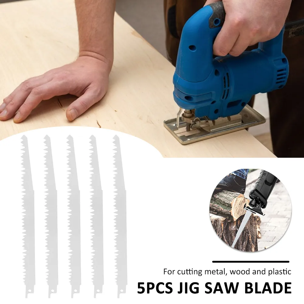 

New 5pcs S1531L Electric Reciprocating Saw Blade Carbon Steel Alternate Saw Blade High Carbon Steel Hybrid Blade For Wood