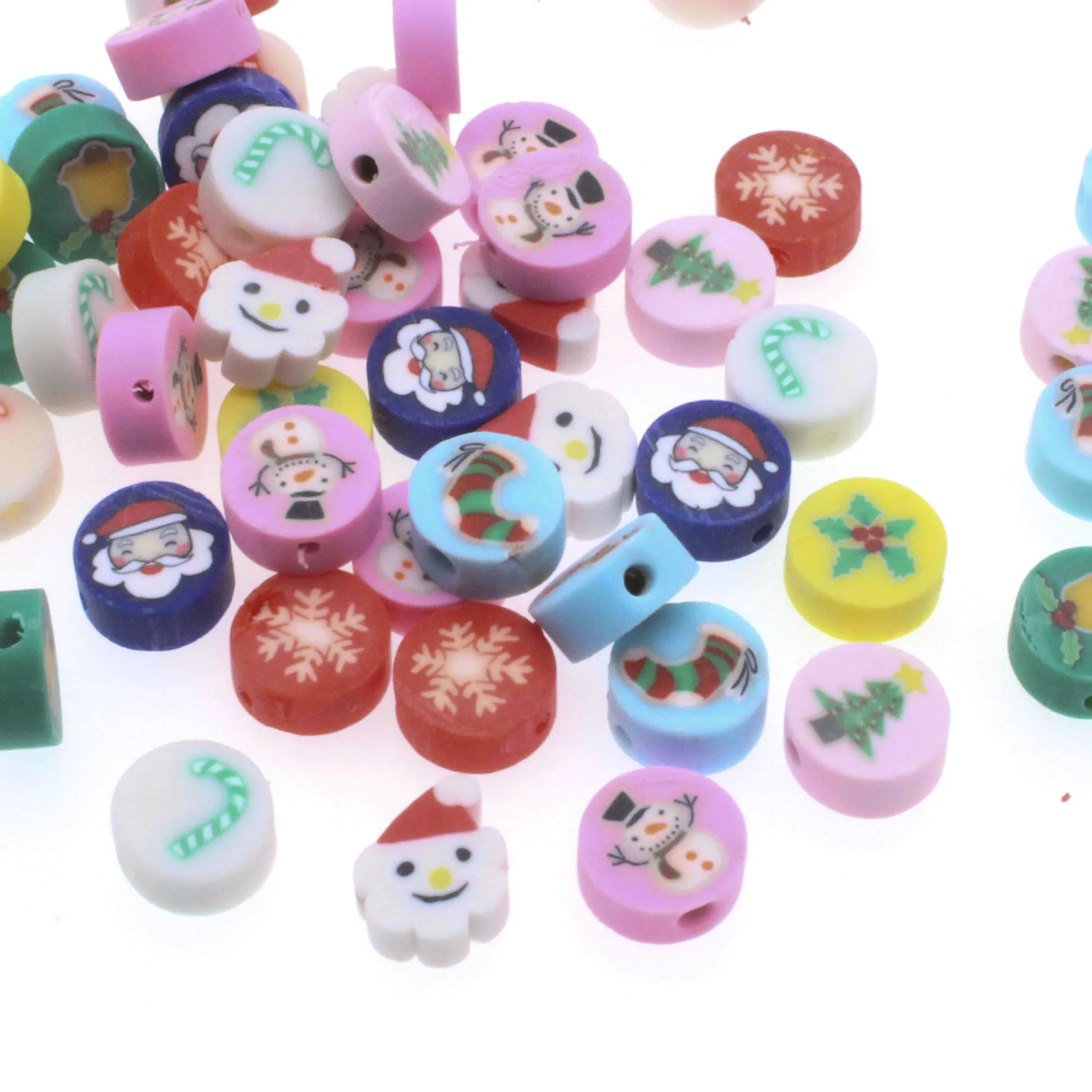 50/100 шт., бусины из полимерной глины для изготовления украшений