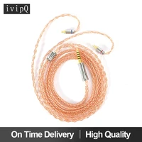 ivipq 8 core single crystal copper headset upgrade cable 2 5mm3 5mm4 4mm plug mmcx2pinqdctfz interface for t2 v90 ba5 v80