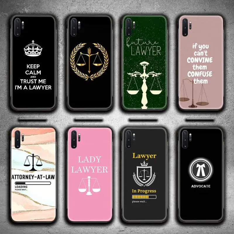 

Law Student Lawyer Judge Accessories Phone Cases For Samsung Galaxy Note20 ultra 7 8 9 10 Plus lite M51 M21 M31S J8 2018 Prime