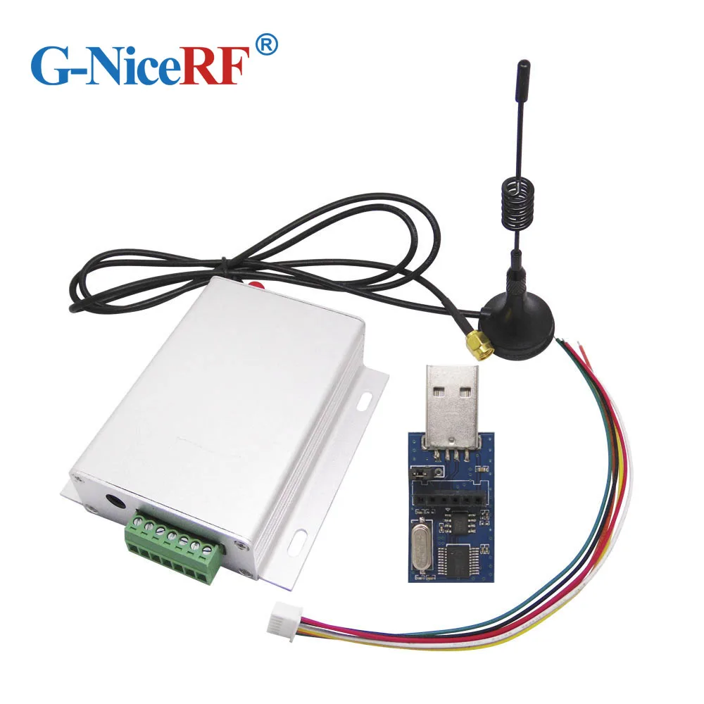 2pcs SV6500 8km Distance 5W power RS232 Interface 433MHz RF TX/RX Module+2pcs Sucker Antenna