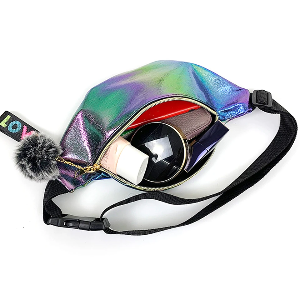 2021 поясные сумки модные на ремне для девочек детские с блестками и крутым принтом