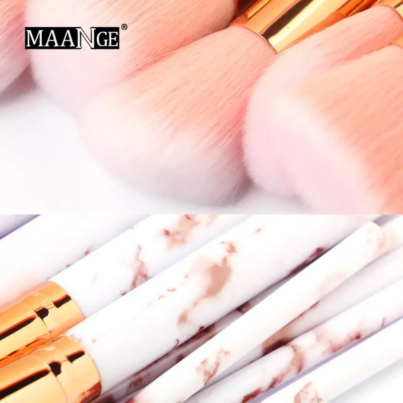 MAANGE Pro 10 шт. набор кисточек для макияжа профессиональный тональный порошок румяна