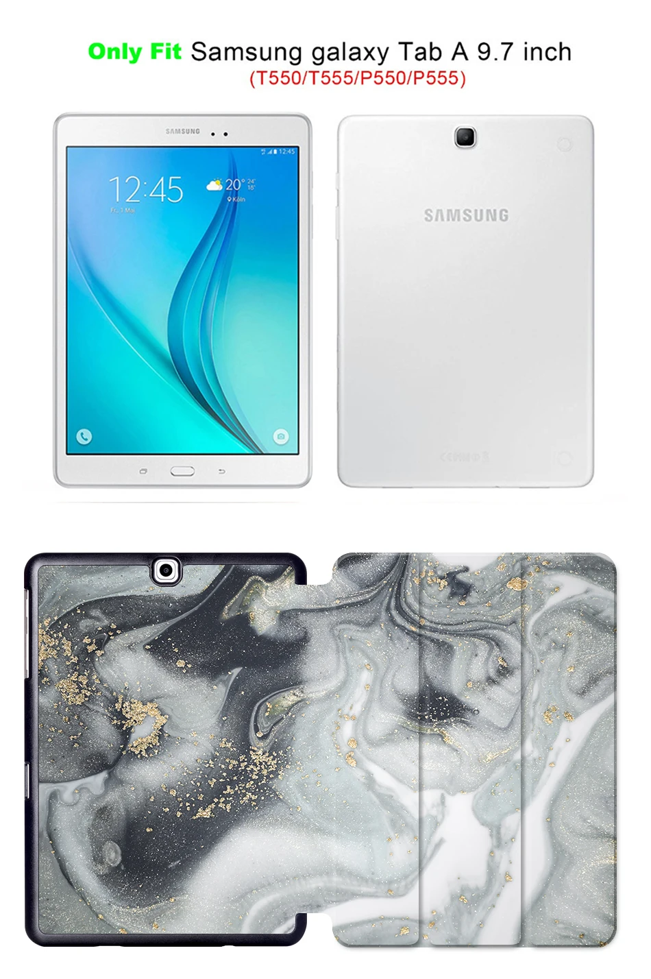 MTT Мрамор из искусственной кожи чехол для samsung Galaxy Tab A 9,7 дюймов принципиально Магнитная подставка чехол для планшета чехол SM-T550 SM-T555 SM-P550