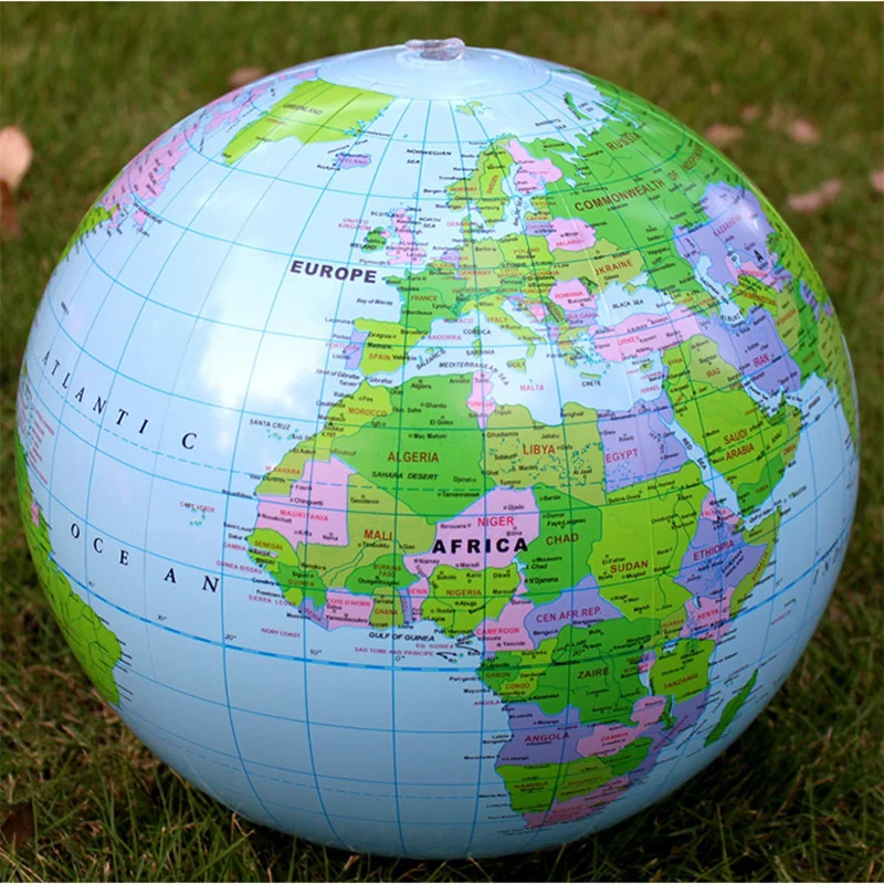 30 см надувные игрушки для детей карты из ПВХ земли английская версия глобус мира