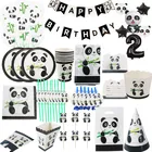 OEIN мультфильм панда тематическая вечеринка на день рождения украшения детские одноразовые столовые приборы набор тарелки салфетки чашка детский душ товары для вечеринок