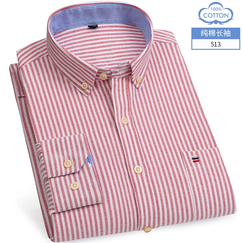New Plus Size S To 7XL Men Long Sleeve 100% Cotton Oxford Soft Comfortable Regular Fit Quality Summer Business Man Casual Shirts