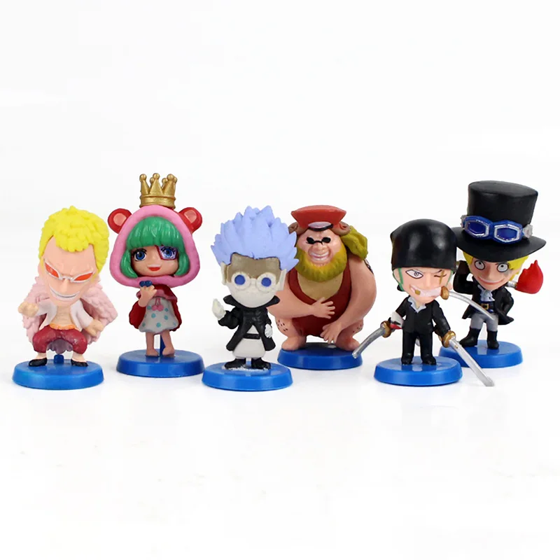 Аниме Dressrosa серия Luffy Sabo Zoro Doflamingo Sugar Trebol Hearts On Koala Мини фигурки из ПВХ игрушки 12