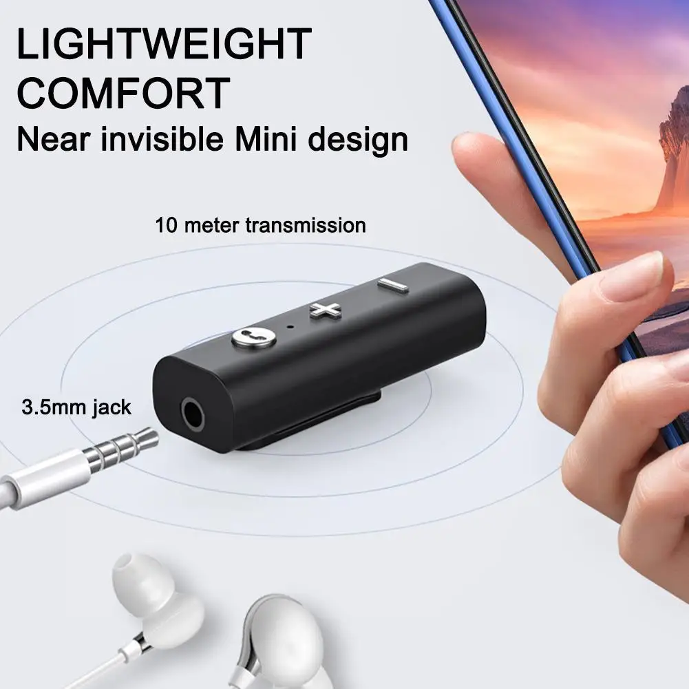 

Bluetooth 5.0 Receiver For 3.5mm Jack Earphone Headphone Handsfree Audio Adapter TV Wireless Music Transmitter Aux Car Y1N9