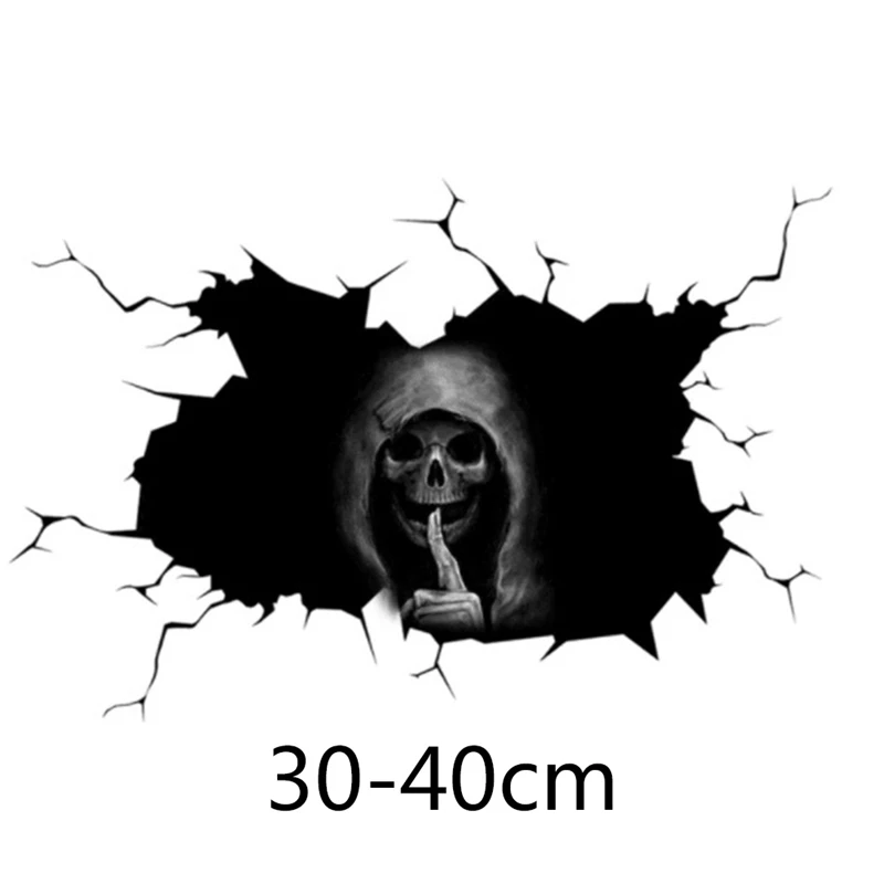 

Scary Skull Decal FAKE TAXI Car Sticker Waterproof Skeleton Window Bumper Car SUV Home Door Wall Sticker