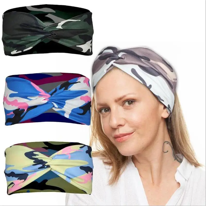 

Fashion Women Girls Summer Bohemian Hair Bands Print Headbands Vintage Cross Turban Bandage Bandanas HairBands Hair Accessories