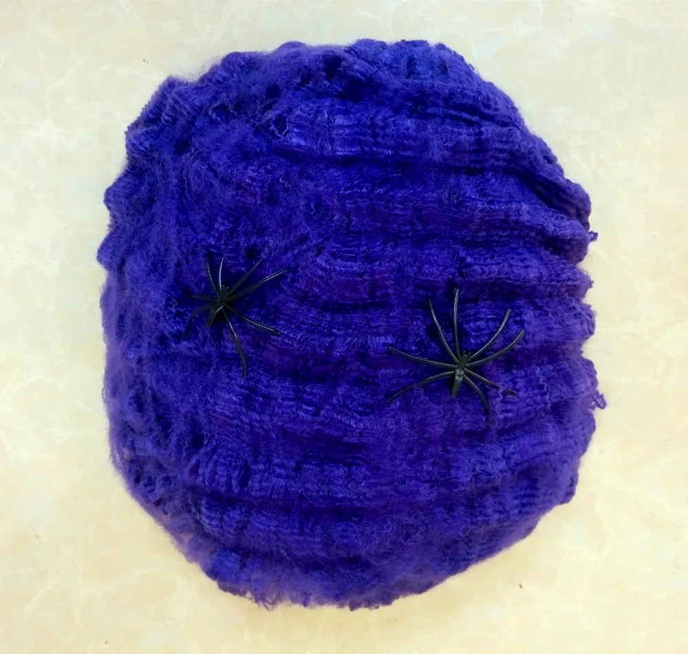 Хэллоуин Страшные вечерние сцены реквизит белая эластичная паутина паук веб