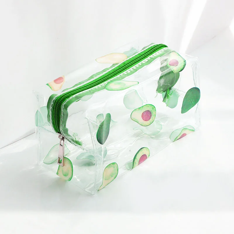 Женская прозрачная косметичка из ПВХ водонепроницаемая сумка-карандаш на молнии