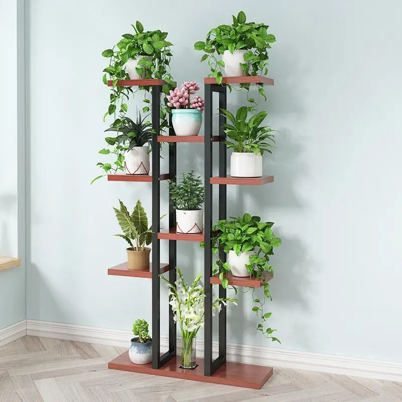 Деревянные полки для интерьера и растений стеллаж балкона уличная подставка