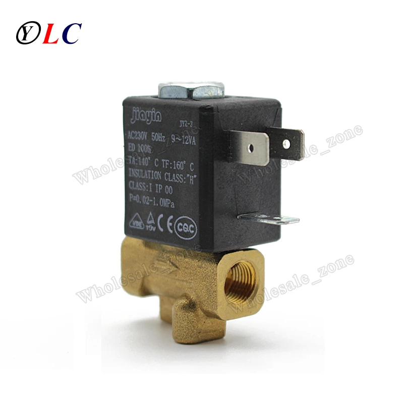 Новый Jiayin JYZ-3 нормально закрытый 2/2 ходовой прямого действия 3 мм AC 230V G1/8' латунь