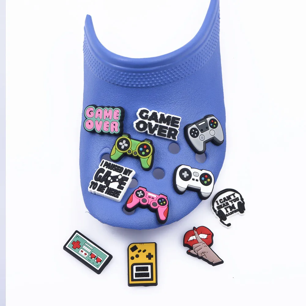 New Video Games And  Player Croc Charms Shoes Decorations For Old School Game Cassette Controller jibz Accessories 