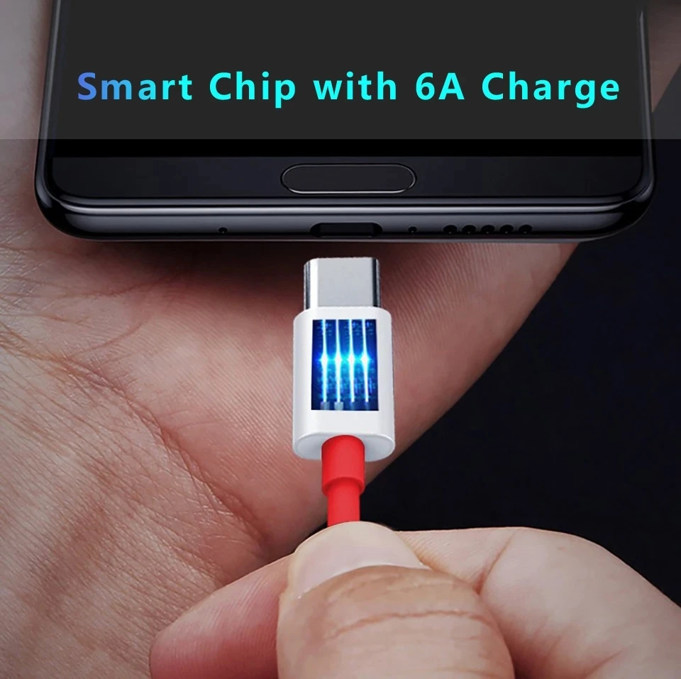 6A Flash charger cable For Oneplus Nord Warp Charge Type-C Dash Cable For One Plus 8 7 Pro 7t 7 T 6t 6 5t 5 3t 3 Warp Charger