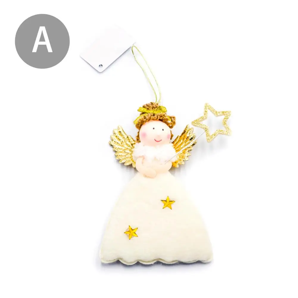 Hot Christmas Tree Hanging Ornaments Cloth Santa Claus Snowman Xmas Tree Toy Doll Hang Decoration Christmas Decorations for Home - Цвет: W