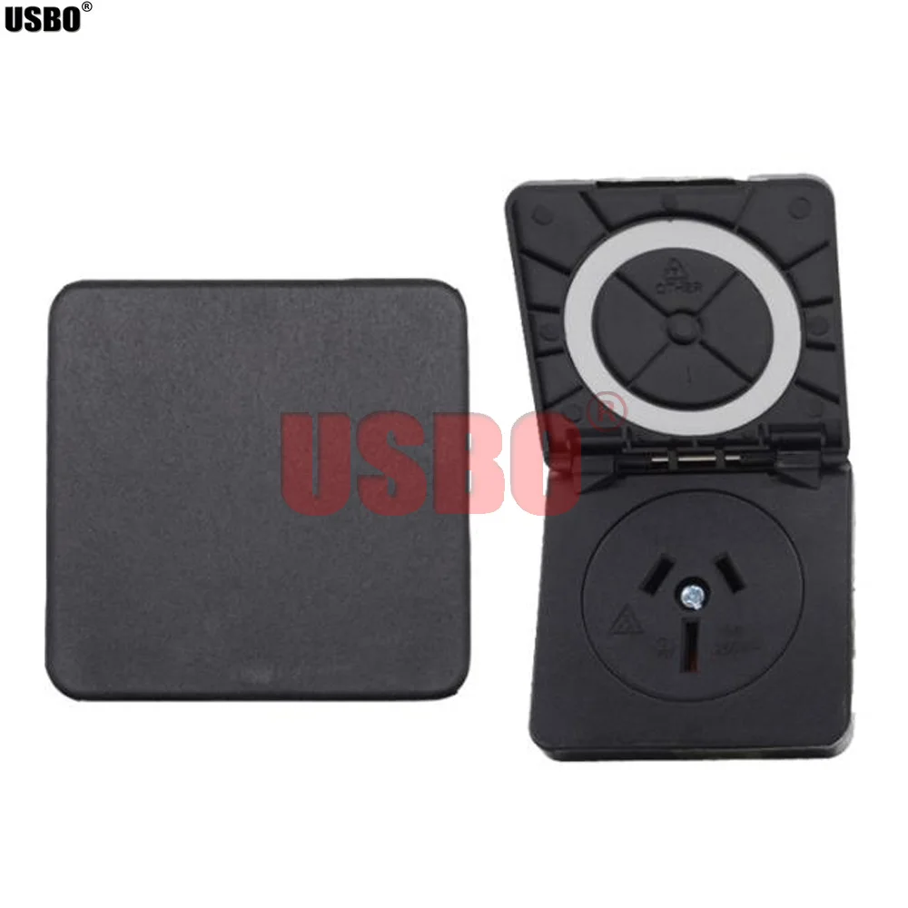 Черная водонепроницаемая розетка стандарта Австралии класс защиты IP44 15A 250 В|ac power