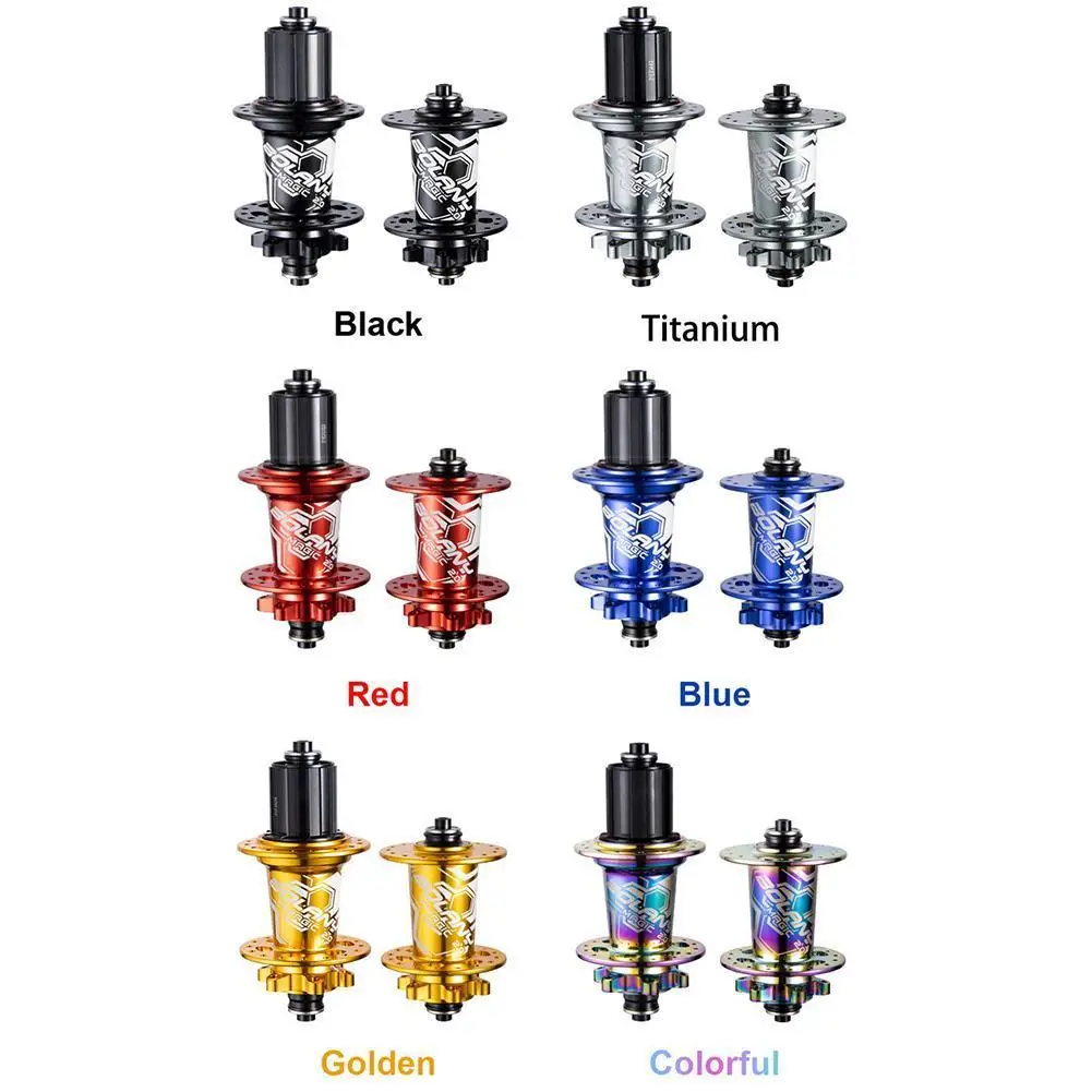 

New A Pair Bike Hub Disc Card Brake MTB Mountain Bike Bearing Bicycle Hubs 28 32 36 Holes Red Black 6 Nail Hub Accessories