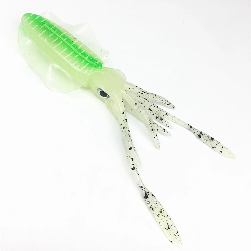 2Pcs*10/12/15cm Glow Fishing Luminous Octopus UV Squid Soft Lure Pesca Sea Fishing wobbler Bait Squid Jigs Fishing Tuna Lure