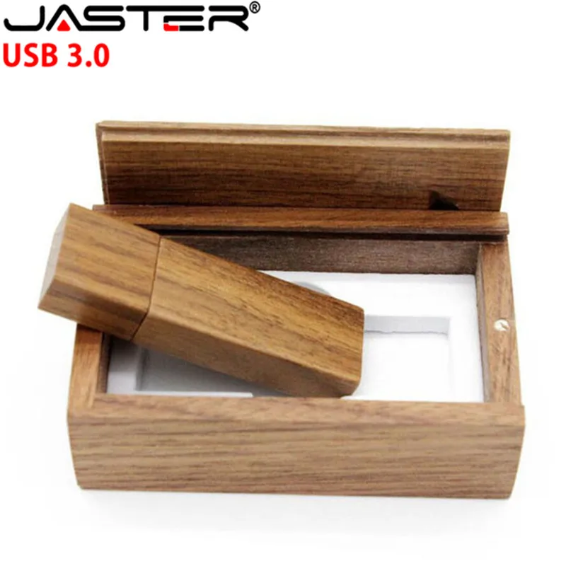 JASTER USB 3 0 5 шт. бесплатный логотип на заказ Деревянный usb + коробка флеш накопитель