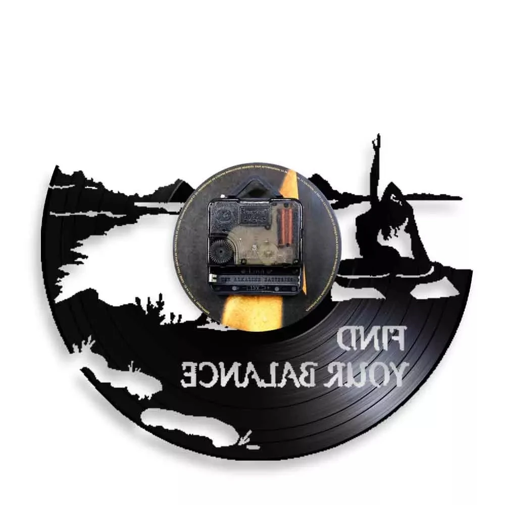 Настенные часы с цитатами светодиодная лампа для занятий йогой виниловой