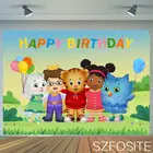 Милый тигр животное ребенок Даниэль вечерние ринка фон детский день рождения комната стол Декор фотография фото на заказ Дети Виниловый фон