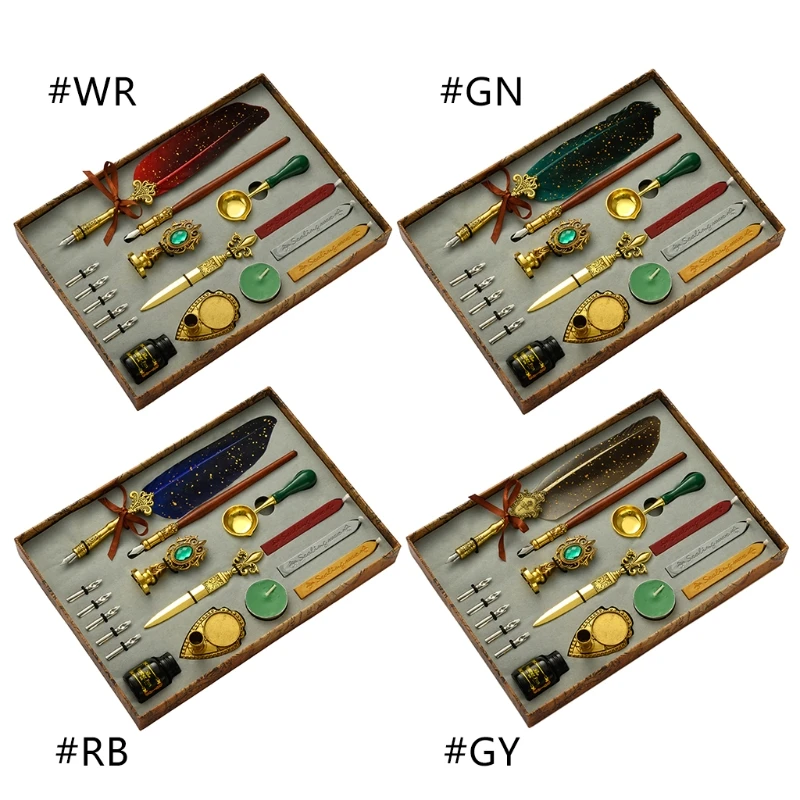 Классическая каллиграфия перо ручка восковые чернила печать набор винтажная