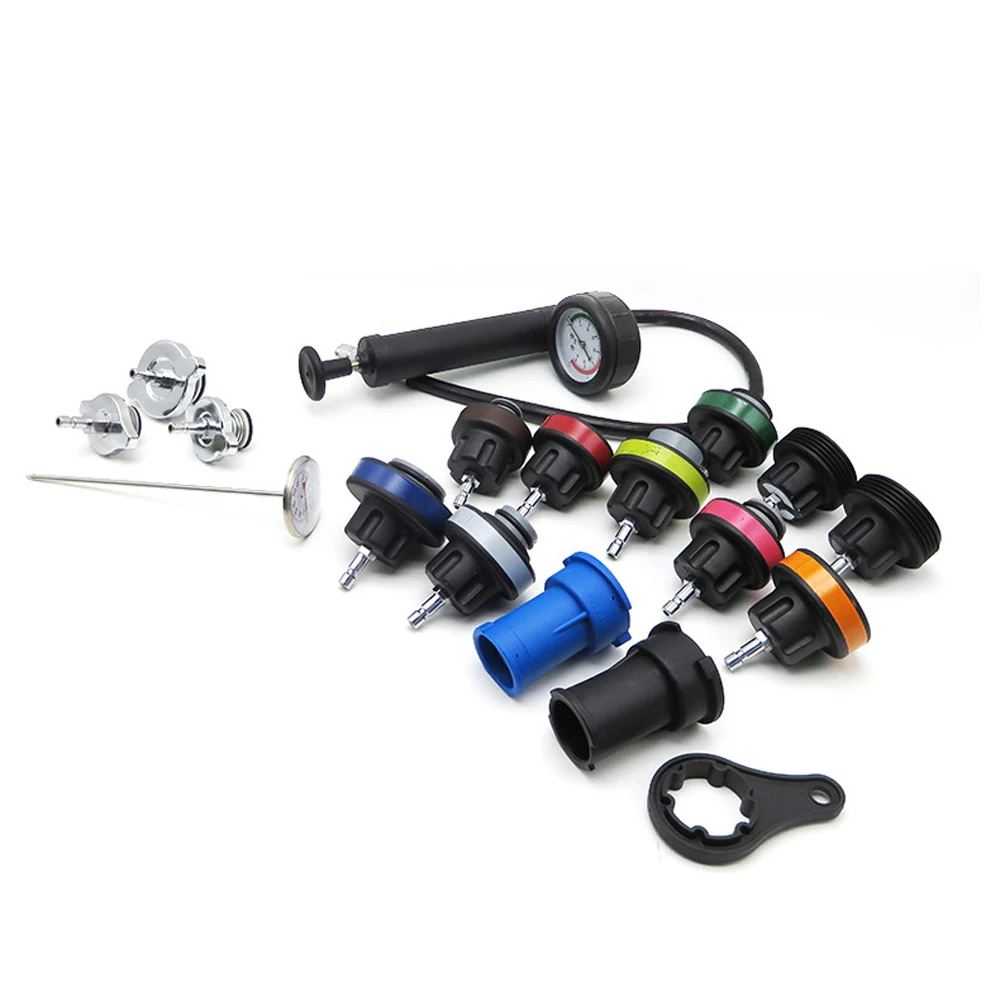 KKMOON 8/18pcs Auto Repairing Pressure Gauge Kit Barometers Radiator Leak Detector Car Cooling System Tester |