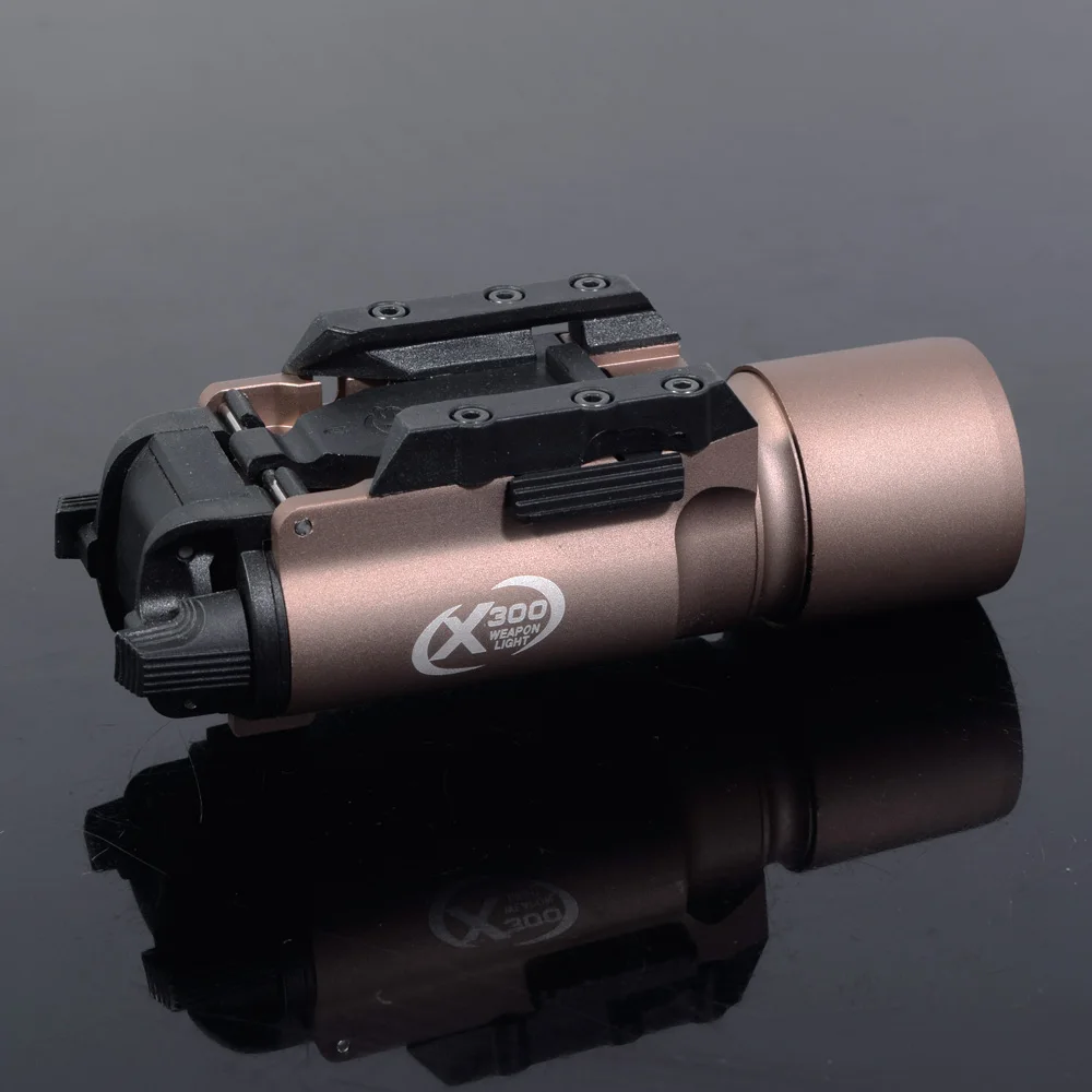 

Tactical X300 LED Weapon Light Pistol Lanterna Airsoft Flashlight with Picatinny Rail for Hunting