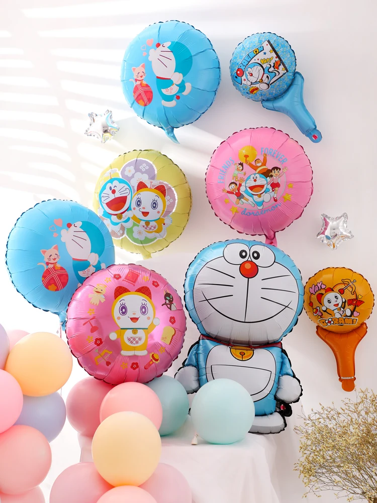 Doraemon машина кошка тема детская вечеринка для мальчика день рождения Алюминиевая