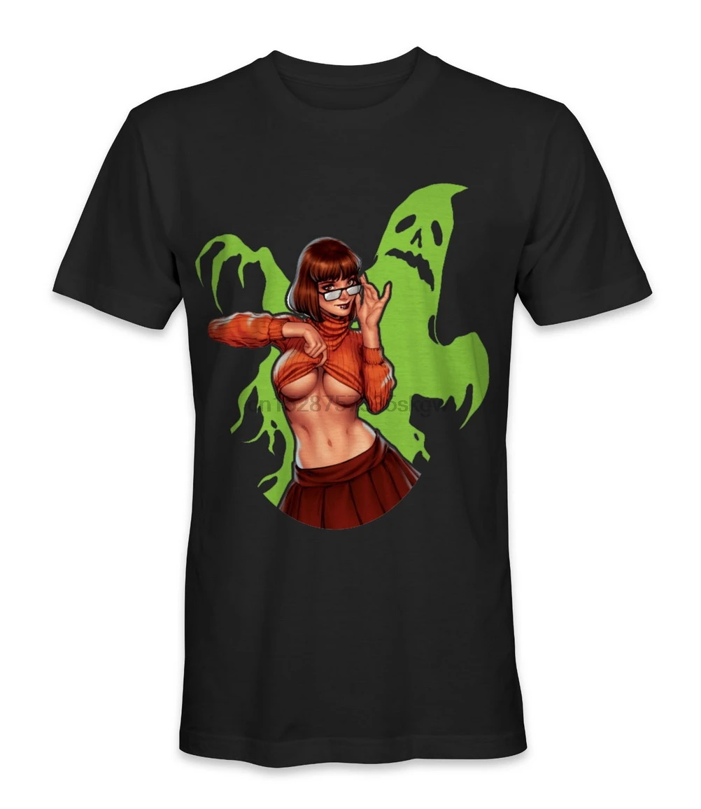 Velma Dinkley Scooby Doo Spooky Ghost Boobs tops Футболка с принтом на заказ|Мужские футболки| |