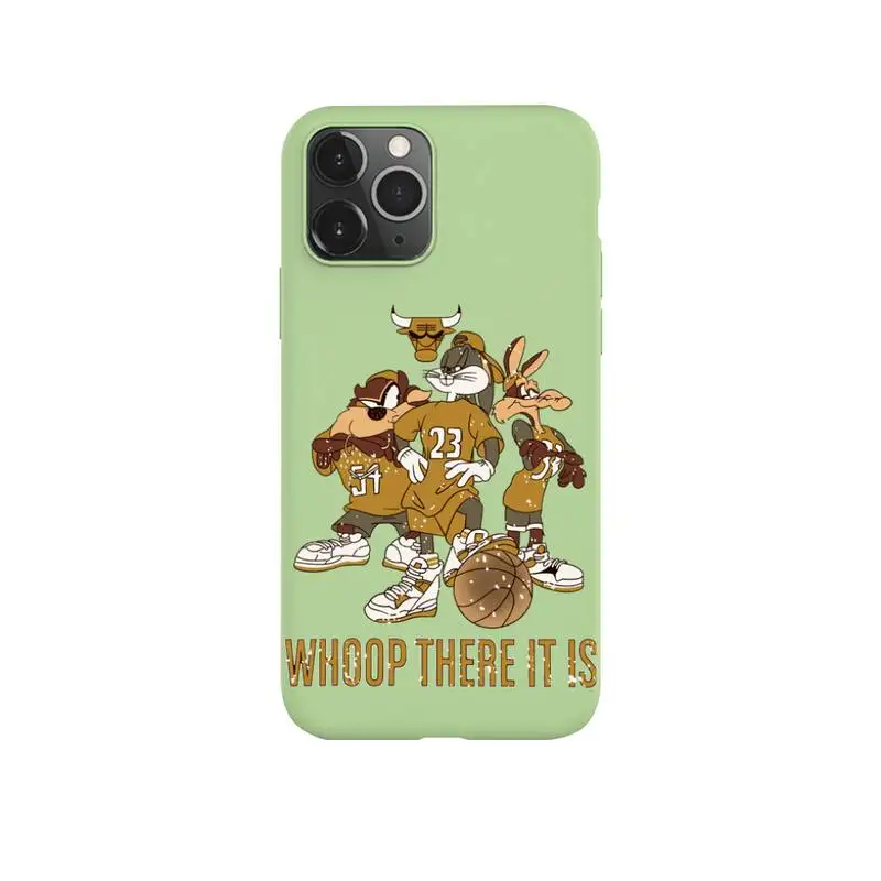 

Cartoon Bugs Bunny Phone Case for iPhone 11 Pro Max X XR XS 8 7 6s Plus Candy green Silicone Cases