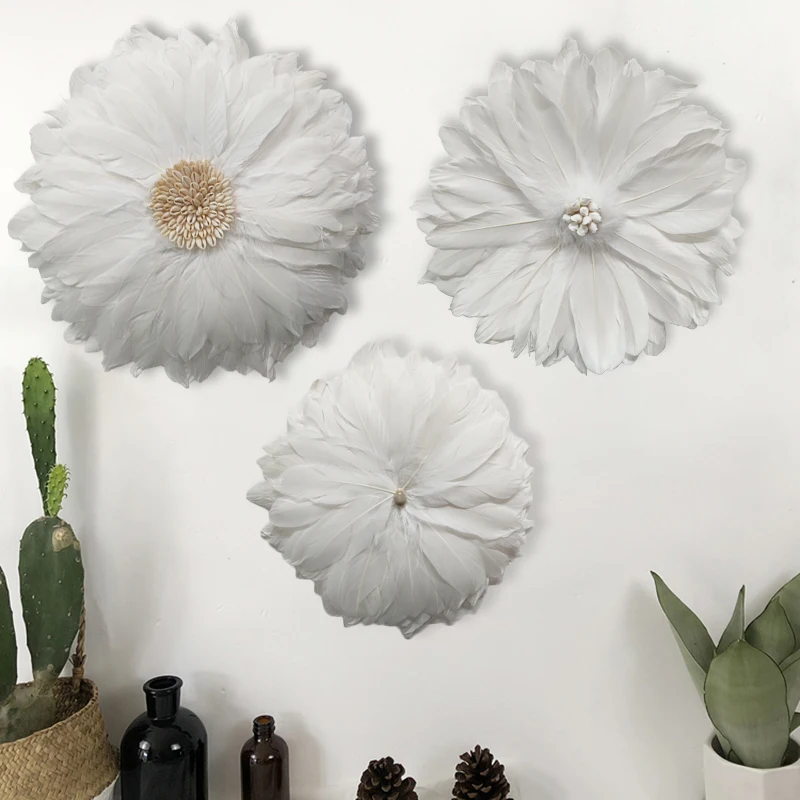 Скандинавский Декор для дома ручная работа перо украшение на стену крыльцо декор