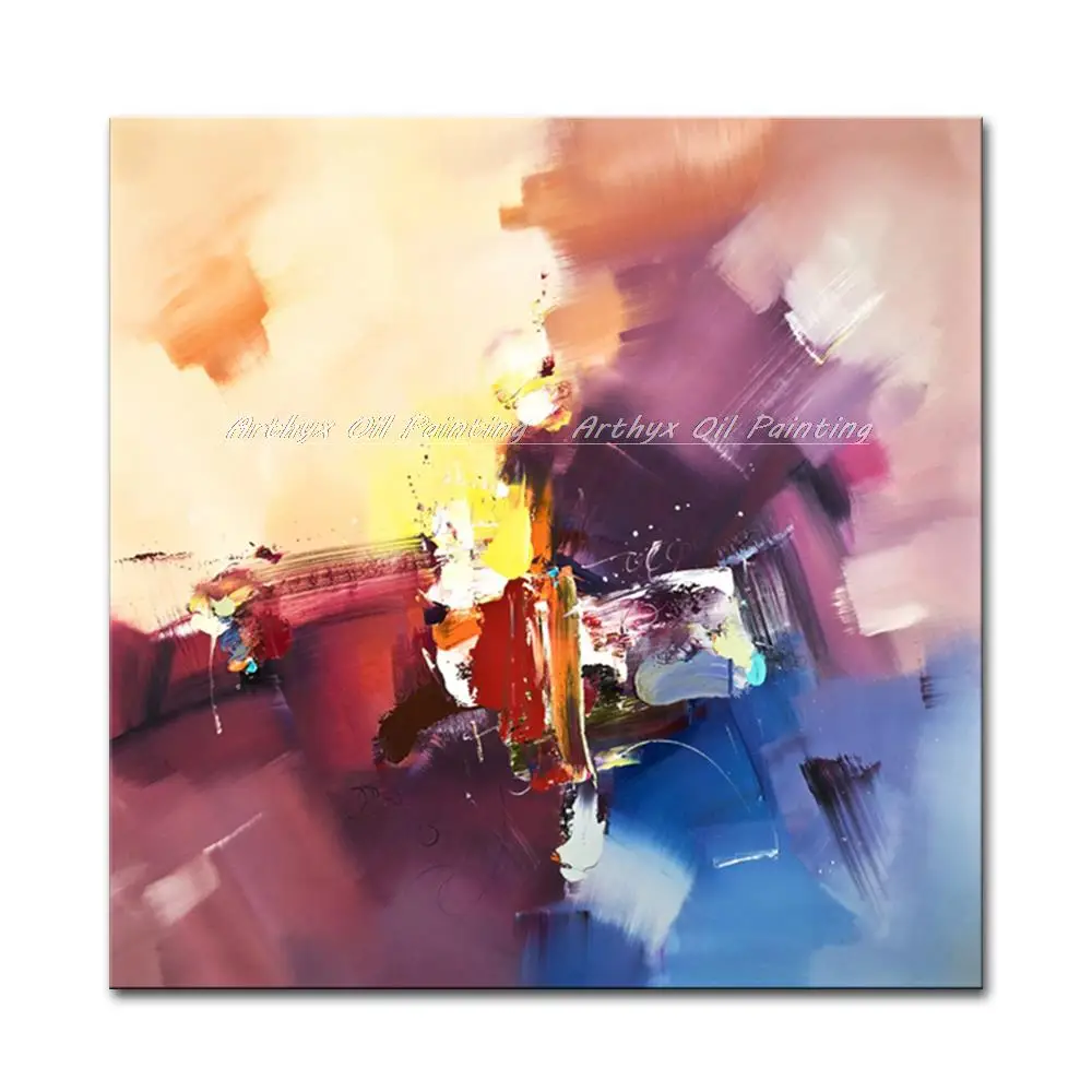 

Arthyx Wall Paintings Abstract Colorful Oil Painting On Canvas Handmade Acrylic Pop Art Pictures For Living Room Home Decoration