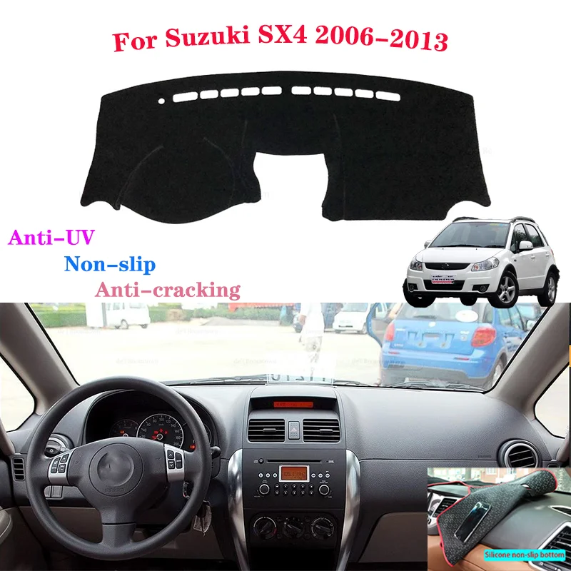 

Чехол для приборной панели автомобиля, коврик для приборной панели для Suzuki SX4 2006 ~ 2013, автомобильный нескользящий чехол для приборной панели,...