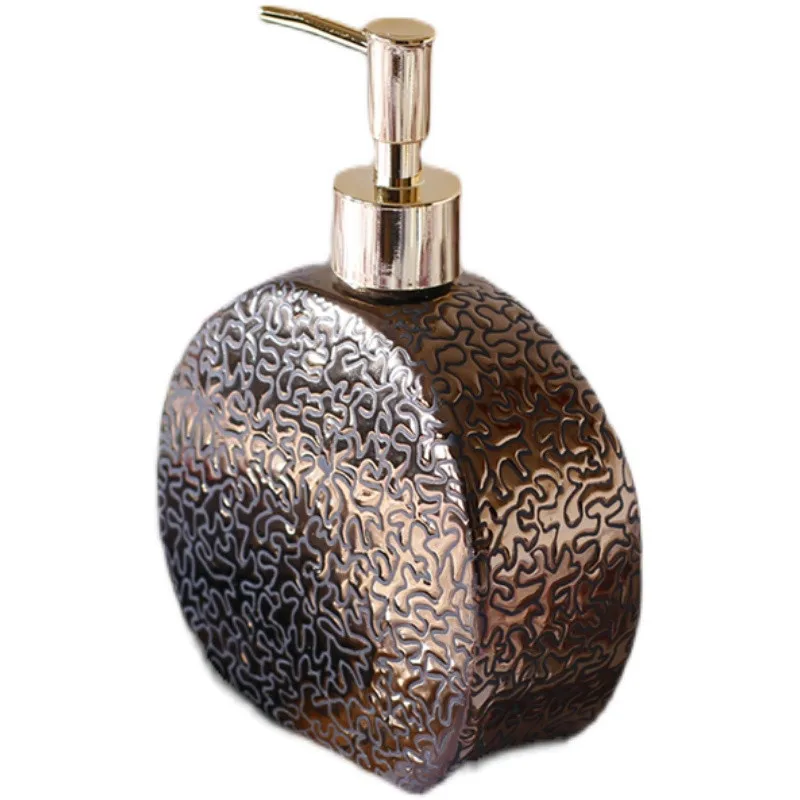 

Керамический дозатор жидкого мыла для ванной комнаты, фарфоровая бутылка для шампуня, геля для душа с насадкой с прессом, креативное Ретро оборудование для ванной, подарок