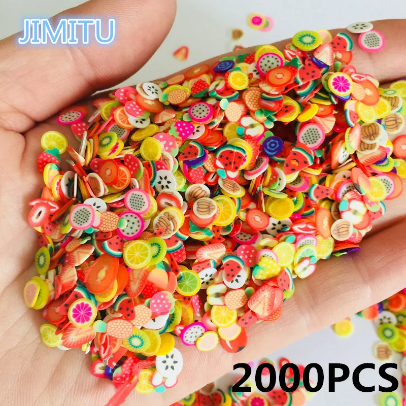 Мягкая Керамика 2000 шт кусочки фруктов наполнитель для украшения ногтей советы