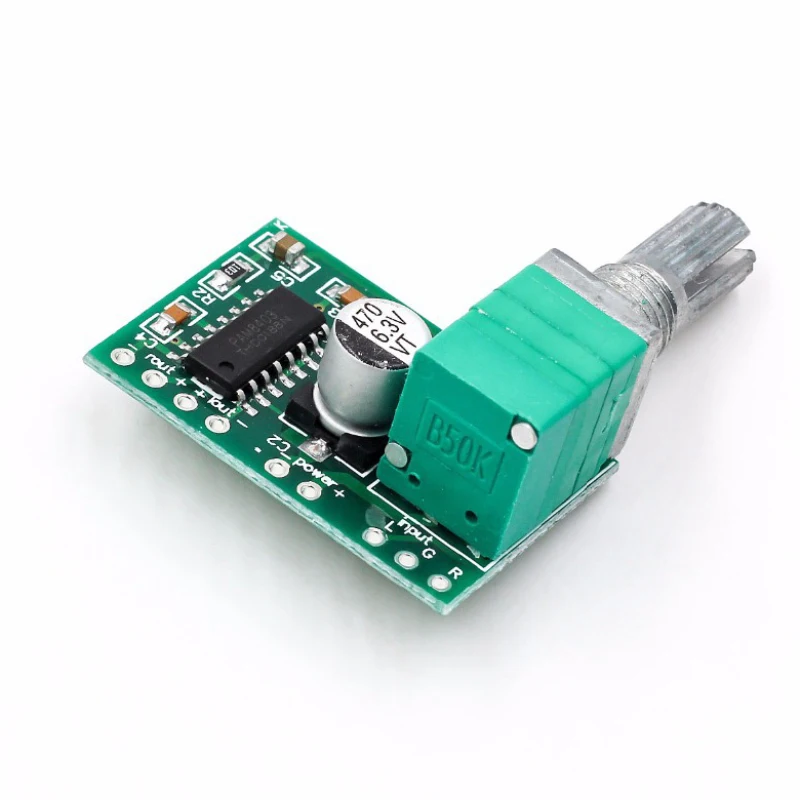 PAM8403 Mini 5V Audio Digital Amplifier Board Outputs 3W+3W Fidelity Sound Quality With Switch Potentiometer Can Be USB Powered
