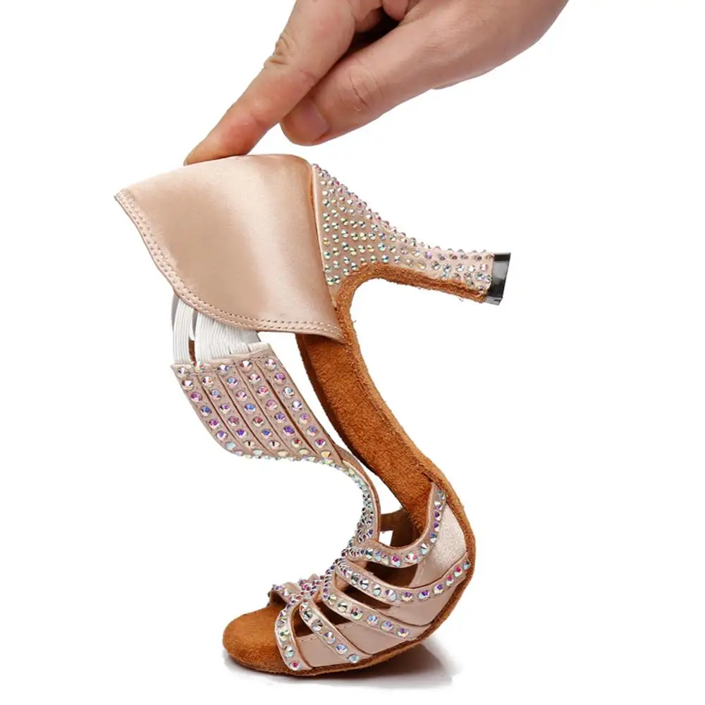 Туфли для латинских танцев Для женщин девушек с Стразы Крытый Бальные танго 6/7.