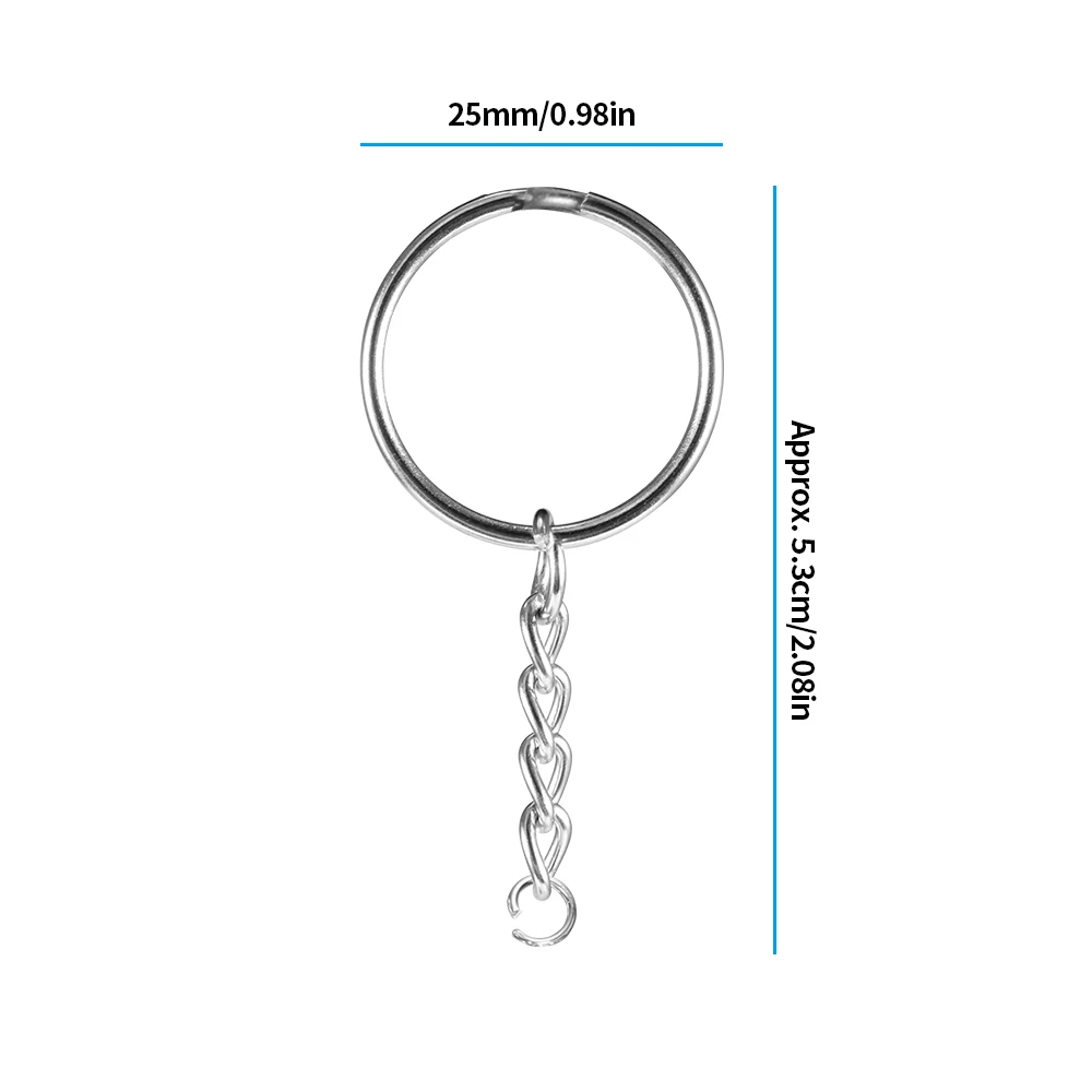 

DIY Keychain Set Metal Key Rings With Link Chain For Women Men Kid DIY Key Chains Accessories Diy Craft Chain Toy 100Pcs